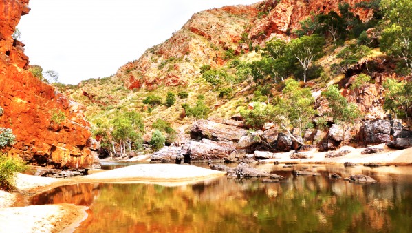 Crossing the River - Ormiston Gorge by Lexa Harpell